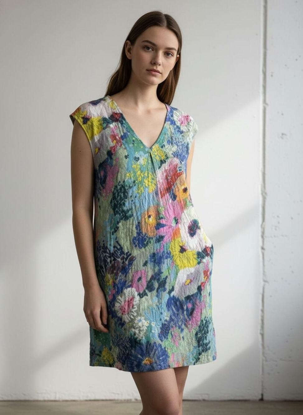 Jams World VINTAGE Retro Floral Midi Dress Multicolor, Large